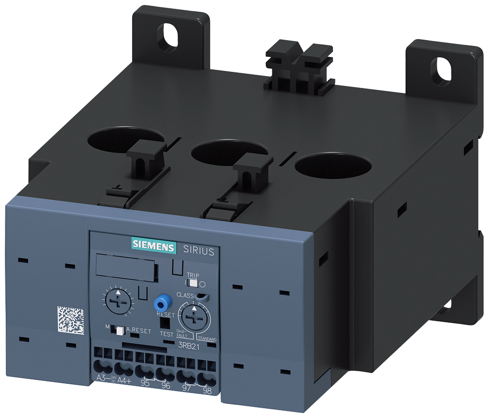 [Imagem do produto RELÉ DE SOBRECARGA 50-200A, PARA PROTEÇÃO DO MOTOR, S6, CLASS 5-30, RESET AUT 3RB21534FX2 SIEMENS]