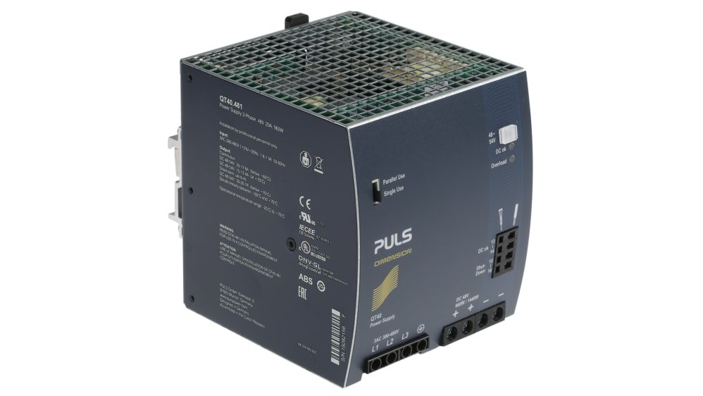 [Imagem do produto FONTE DE ALIMENTAÇÃO TRIFÁSICA 960W 20A 48VDC QT40481 PULS]