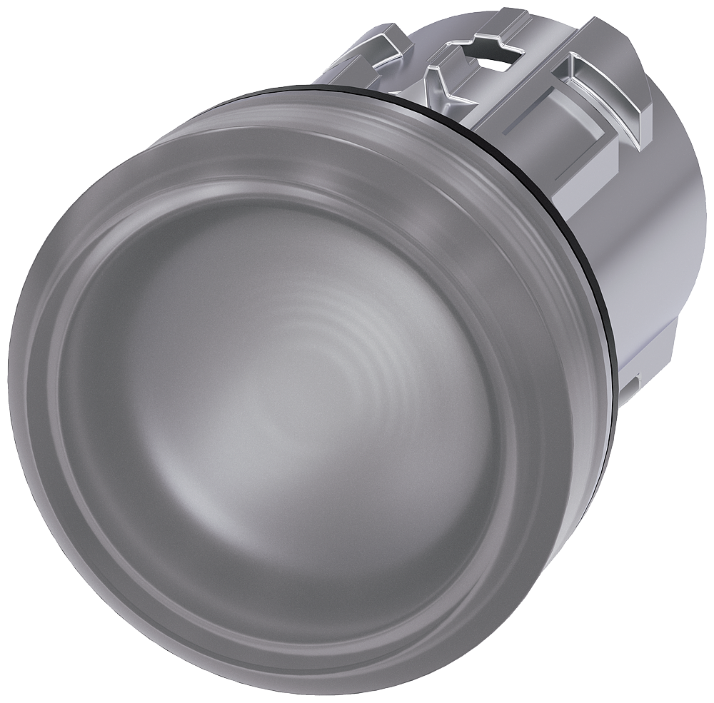 [Imagem do produto SINALIZADOR LUMINOSO, 22MM, REDONDO, METAL, ALTO BRILHO, TRANSPARENTE, LENTE, 3SU10516AA700AA0 SIEMENS]