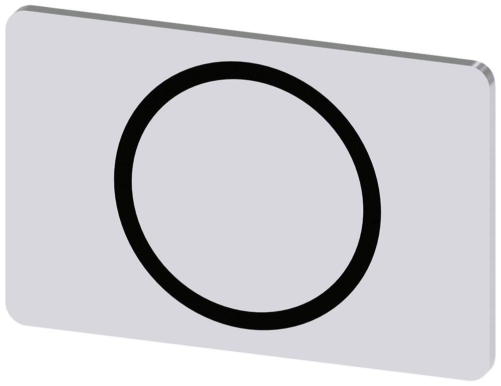 [Imagem do produto PLACA DE IDENTIFICAÇÃO 17,5X27MM, PLACA PRATA, SÍMBOLO: O* 3SU19000AD810QA0 SIEMENS]