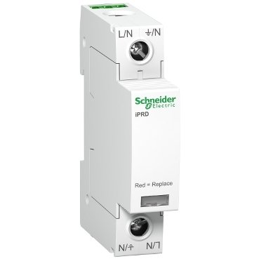 [Imagem PROTETOR DE SURTO ACTI9 IPRD40R 40KA 1P 340V COM CONTATO DE SINALIZACAO REMOTA A9L40101 SCHNEIDER]