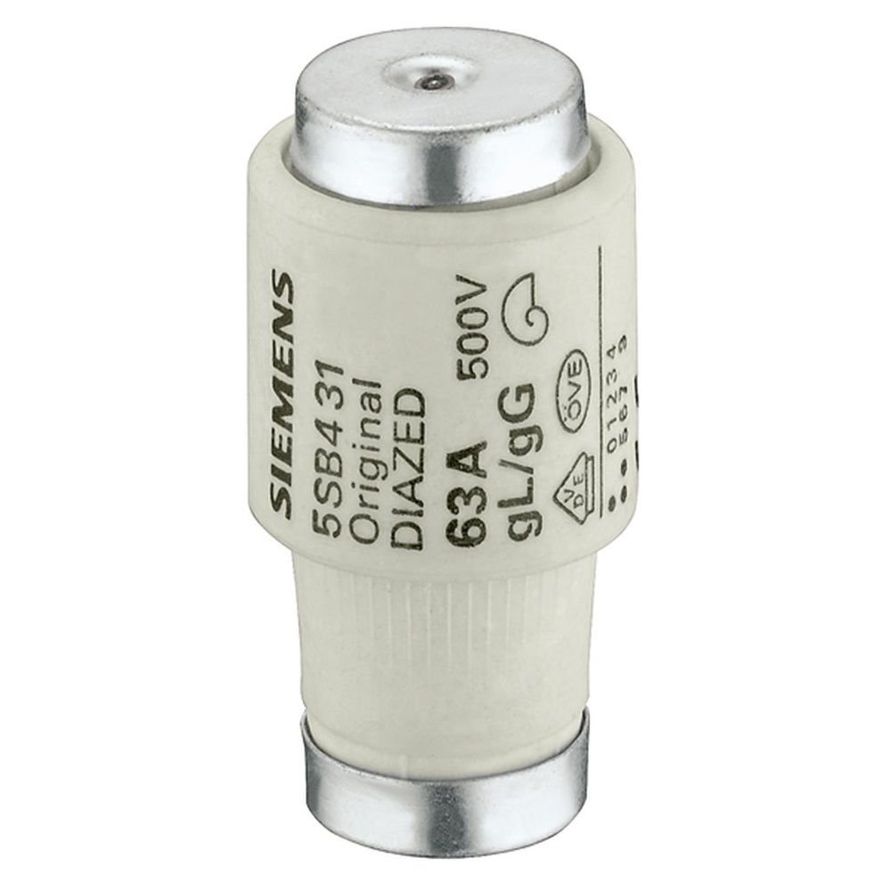 FUSIVEL DIAZED DIII 63A 500VCA GG 5SB431 A7B10000050407 SIEMENS