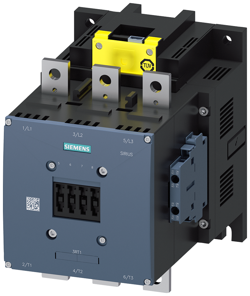 [Imagem do produto CONTATOR AC3:500A 200/270VUC FAILSAFE 3RT10766SP36 SIEMENS]