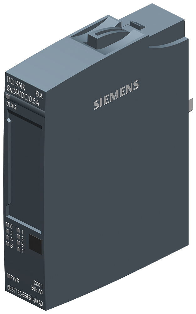 [Imagem ET200SP: 8X DQ 24VDC/0,5A SINK 6ES71326BF610AA0 SIEMENS]