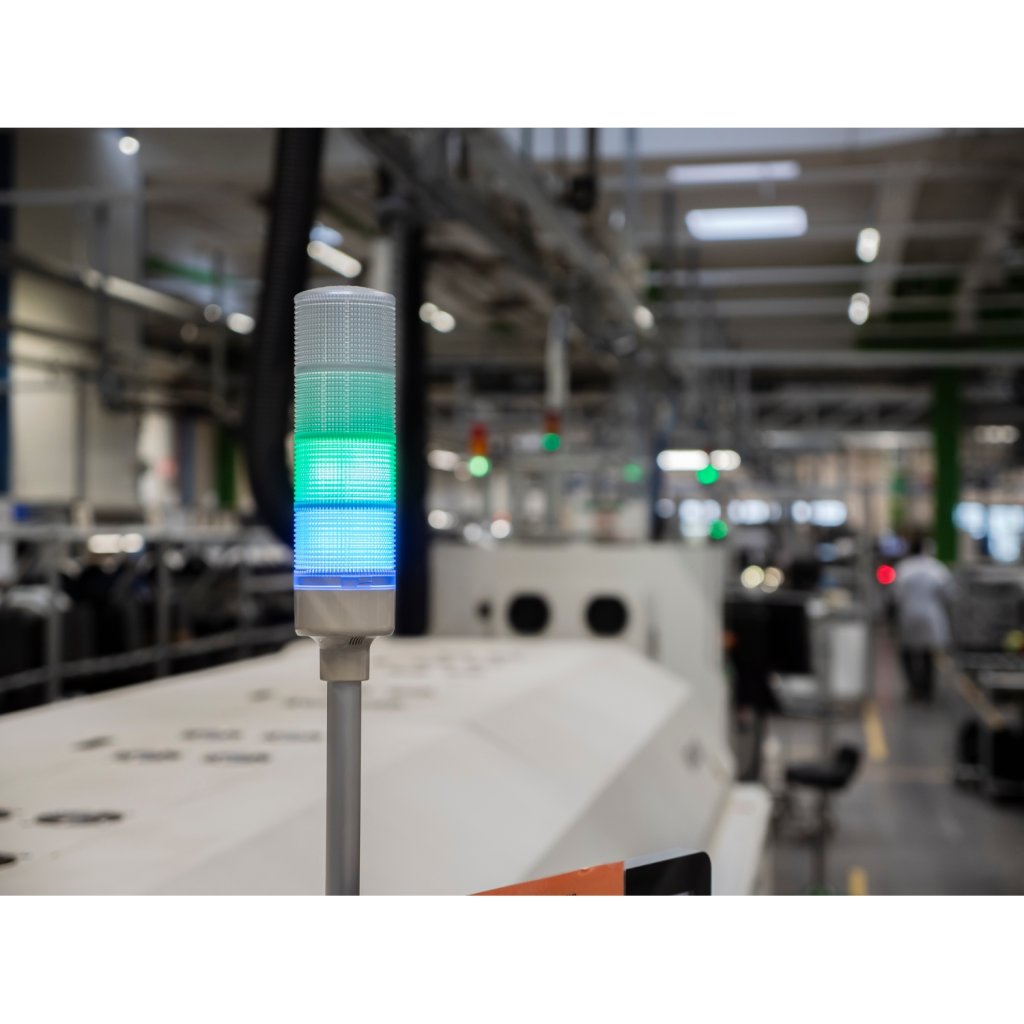 [Imagem do produto COLUNA LUMINOSA PRÉ MONTADA COM BASE DE MONTAGEM XVGB2W SCHNEIDER]