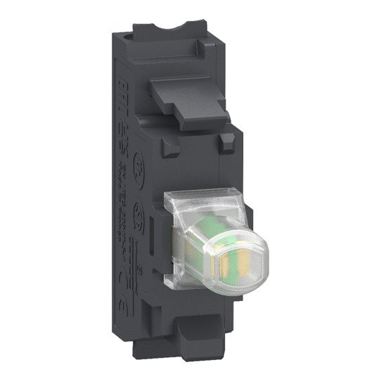 [Imagem do produto BLOCO DE CONTATO LUMINOSO LED BRANCO CONECTOR POR MOLA 110..120VCA ZBVG15 SCHNEIDER]