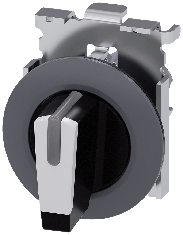 INTERRUPTOR COM MANÍPULO ILUMINÁVEL 30 MM REDONDO METAL MATE BRANCO MA 3SU10622DL600AA0-ZY12 SIEMENS