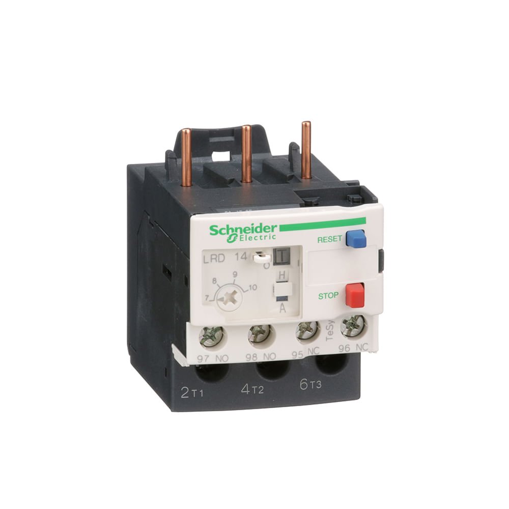 [Imagem RELE TERMICO TESYS D CLASSE 10 710A 1NA+1NF LRD14 SCHNEIDER]