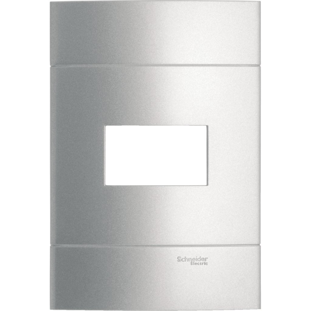 [Imagem PLACA 4X2 1P PRATA DECOR 4X2 PRM044216 SCHNEIDER]