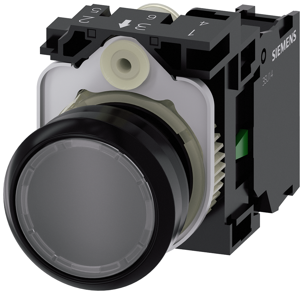 BOTÃO 22 MM REDONDO PLÁSTICO TRANSPARENTE BOTÃO DE PRESSÃO PLANO TECLA 3SU11000AB701BA0-ZX90 SIEMENS