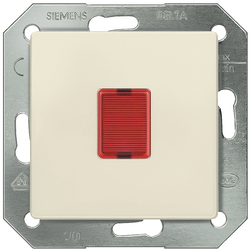 SINAL DE LUZ COM JANELA VERMELHA E LÂMPADA LUMINESCENTE 250V 5TD2814 SIEMENS