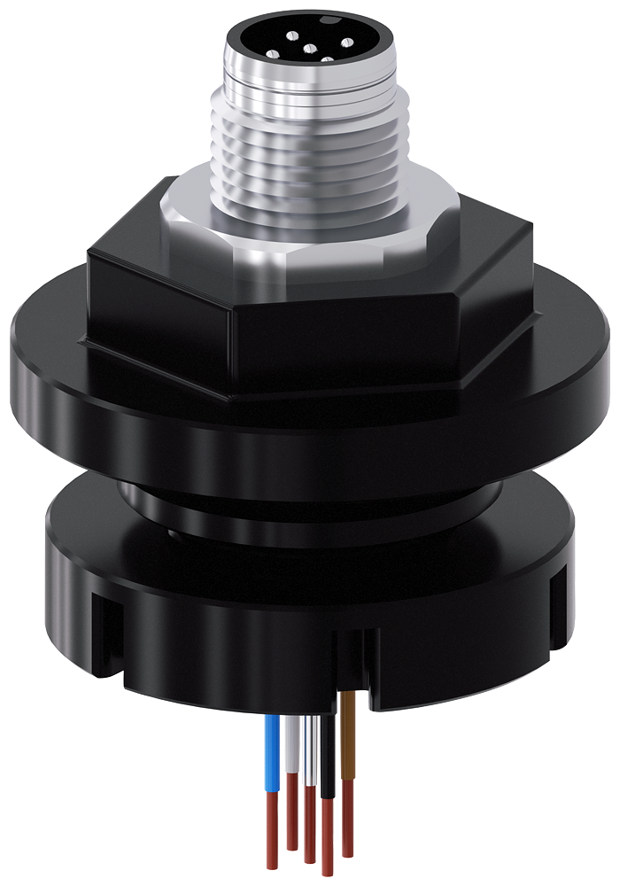 [Imagem do produto ADAPTADOR FICHA MACHO M12, DE 5 POLOS PARA INTRODUÇÃO DE CABO M20/M25 3SU19000JK100AA0 SIEMENS]