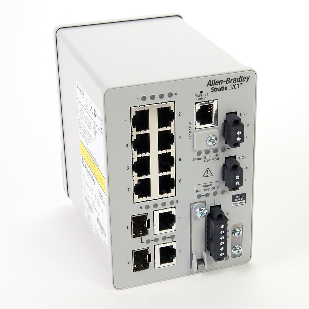 [Imagem STRATIX 5700 8 PORTAS DE COBRE 10/100 2 COMBO (SLOT DE COBRE OU SFP) 10/100/1000 PORTAS FULL FW 1588 PTP ROCKWELL ALLEN BRADLEY]