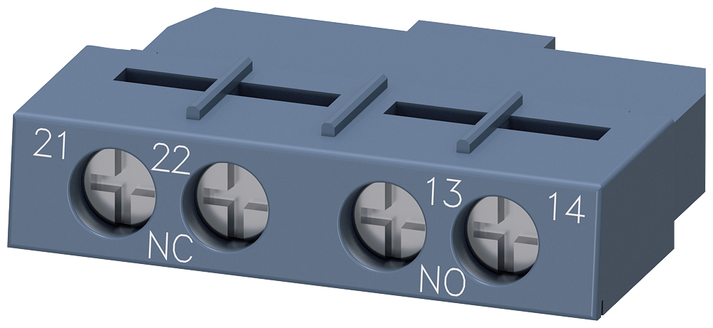 INTERRUPTOR AUXILIAR TRANSVERSALMENTE 1NA+1NF CONEXÃO PARAFUSADA PARA DISJUNT 3RV29011E-ZX90 SIEMENS