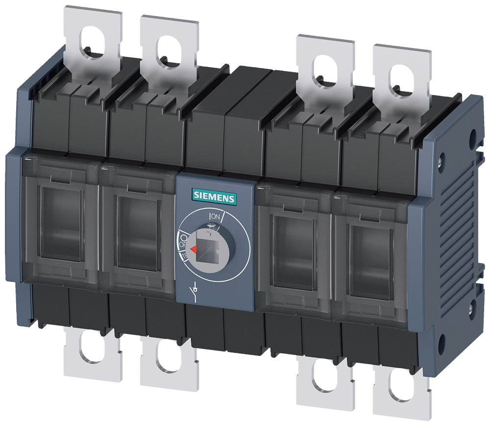 SECCIONADOR DE CORTE EM CARGA 250A TAM. 2 DE 4 POLOS ACIONAMENTO FRONTAL CE 3KD38400NE200 SIEMENS