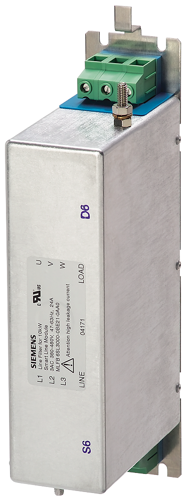 [Imagem FILTRO DE LINHA TRIFÁSICO 380/480V 12A PARA MÓDULO SMART LINE 5KW SINAMICS 6SL30000HE150AA0 SIEMENS]