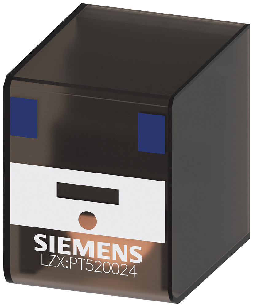RELÉ DE ENCAIXE 4 CONTATOS INVERSORES SEM ARO DE TESTE CC 24 V TAMBÉM PAR LZX:PT520024 SIEMENS