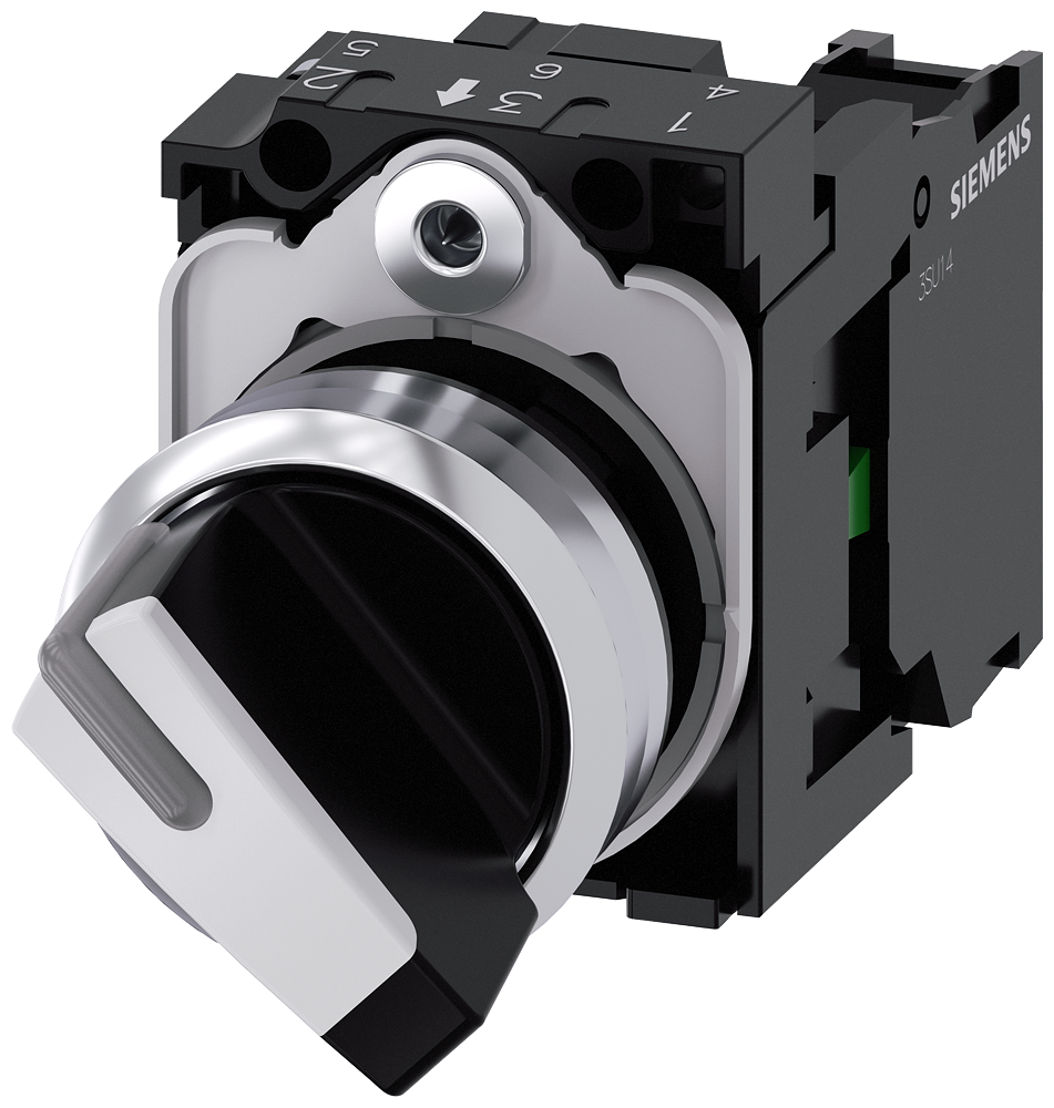 INTERRUPTOR COM MANÍPULO ILUMINÁVEL 22 MM REDONDO METAL DE ALTO BRILHO 3SU11502BF601BA0-ZX90 SIEMENS