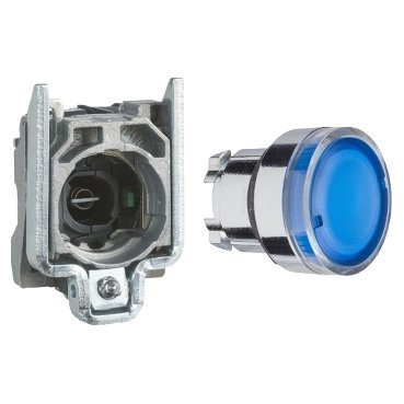 [Imagem BOTÃO 22MM METÁLICO LUMINOSO ALIMENTAÇÃO DIRETA XB4BW3665 SCHNEIDER]