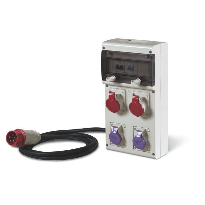 [Imagem PAINEL DE DISTRIBUIÇÃO 4 MONTADO NA PAREDE COM CABO 630.4009-537 SCAME]