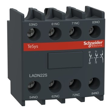 [Imagem do produto CONTATO AUXILIAR INSTANTANEO FRONTAL 2NA LADN22S SCHNEIDER]