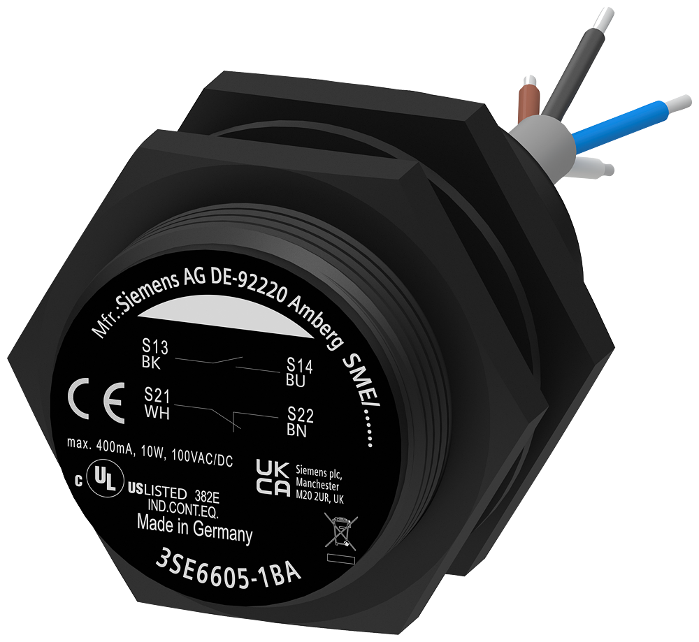 [Imagem INTERRUPTOR MAGNÉTICO ELEMENTO DE COMUTAÇÃO REDONDO M30 ELEMENTOS DE COMUTA 3SE66051BA SIEMENS]