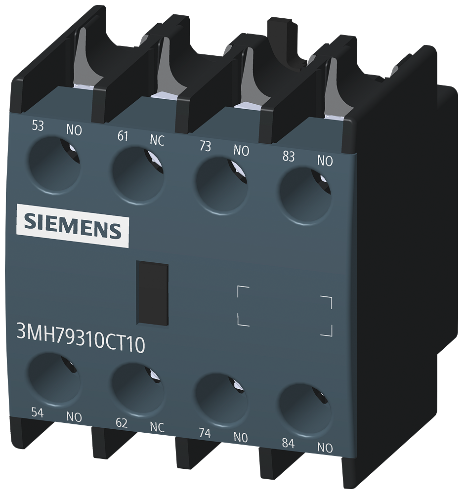 [Imagem CONTATOR AUXILIAR FRONTAL 3NA+1NF 3MT7 E 3MH7 3MH79310CT10 SIEMENS]