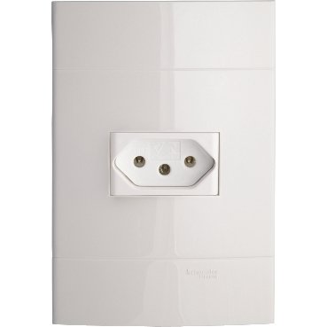 [Imagem CONJUNTO TOMADA 2P+T 20A 250V PL/BR PRM0444731 SCHNEIDER]