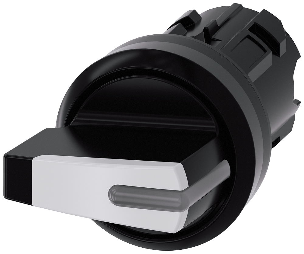 INTERRUPTOR COM MANÍPULO CURTO ILUMINÁVEL 22 MM REDONDO PLÁSTICO BRANCO 3SU10022FM600AA0 SIEMENS