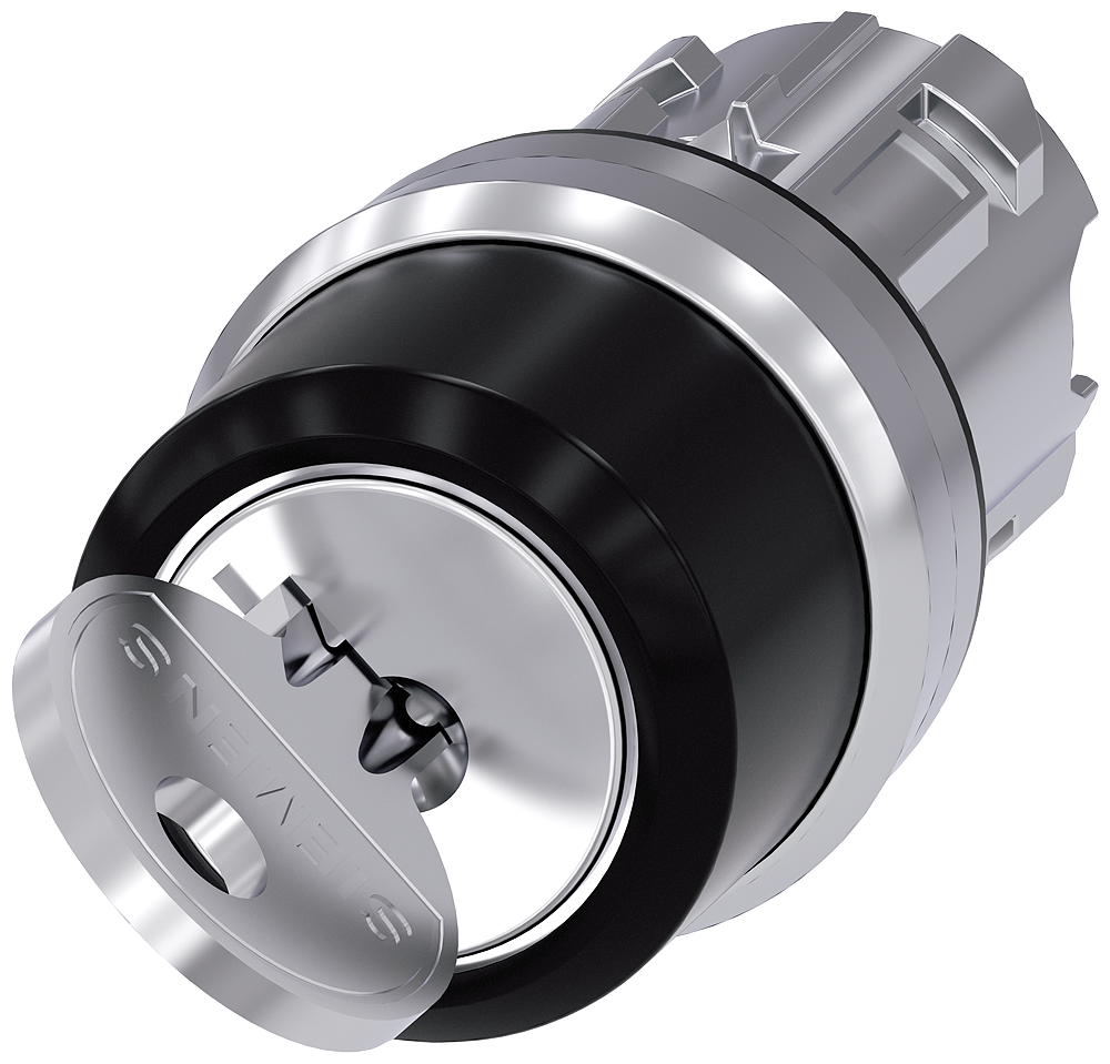 [Imagem INTERRUPTOR DE CHAVE RONI, 22MM REDONDO METAL ALTO BRILHO 3SU10504BF110AA0 SIEMENS]