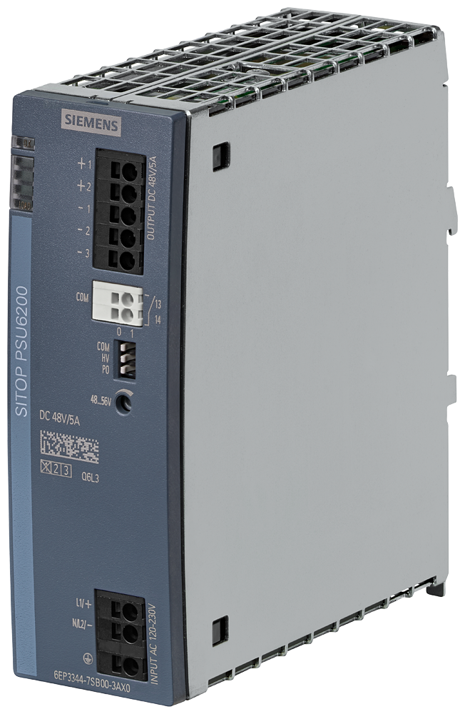 [Imagem ALIMENTAÇÃO DE CORRENTE SITOP PSU6200, MONOFÁSICA 48 V CC/5 A 6EP33447SB003AX0 SIEMENS]