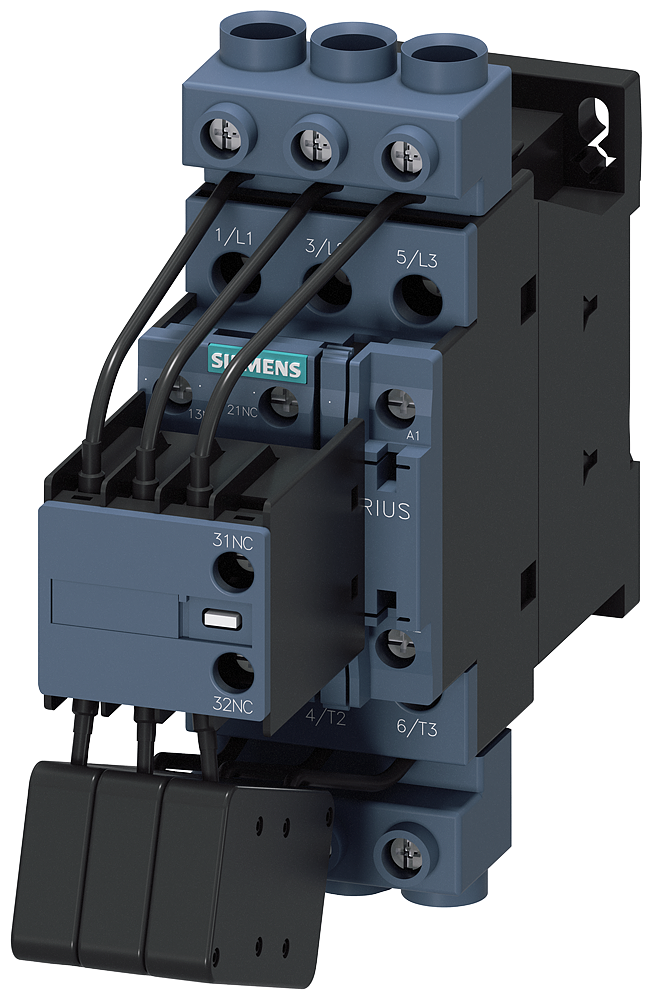 [Imagem do produto CONTATOR TRIPOLAR 50A 690V 24VCA 1NA+2NF 50/60HZ 3RT26281AC25 SIEMENS]