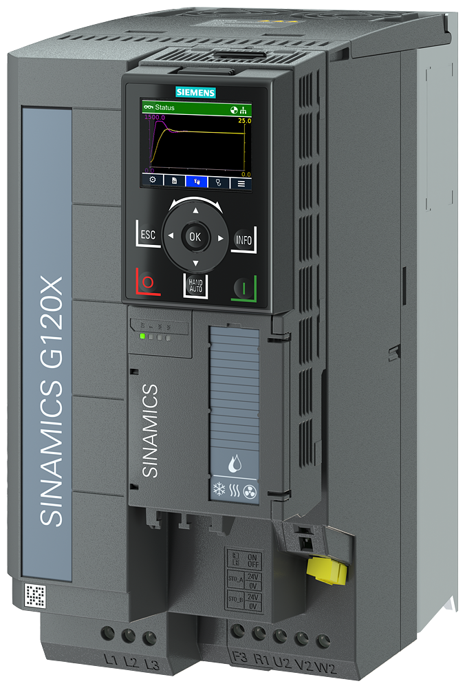 [Imagem INVERSOR DE FREQUÊNCIA TRIFÁSICO G120X 5,5KW 22A 200/240V 47/63HZ 6SL32201YC220UF0 SIEMENS]