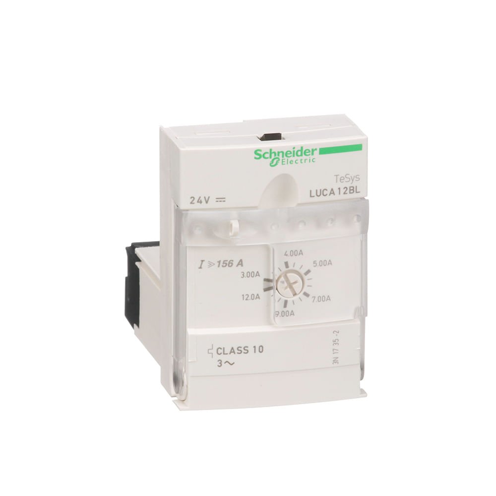 [Imagem UNIDADE DE CONTROLE STANDARD TRIFASICO CLASSE 10 312A 24VCC TESYS U LUCA12BL SCHNEIDER]
