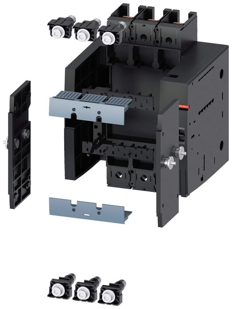[Imagem UNIDADE CORREDIÇA, MÓDULO DE MONTAGEM COMPLETO, ACESSÓRIOS PARA: DISJUNTOR DE 3VA92130KD00 SIEMENS]