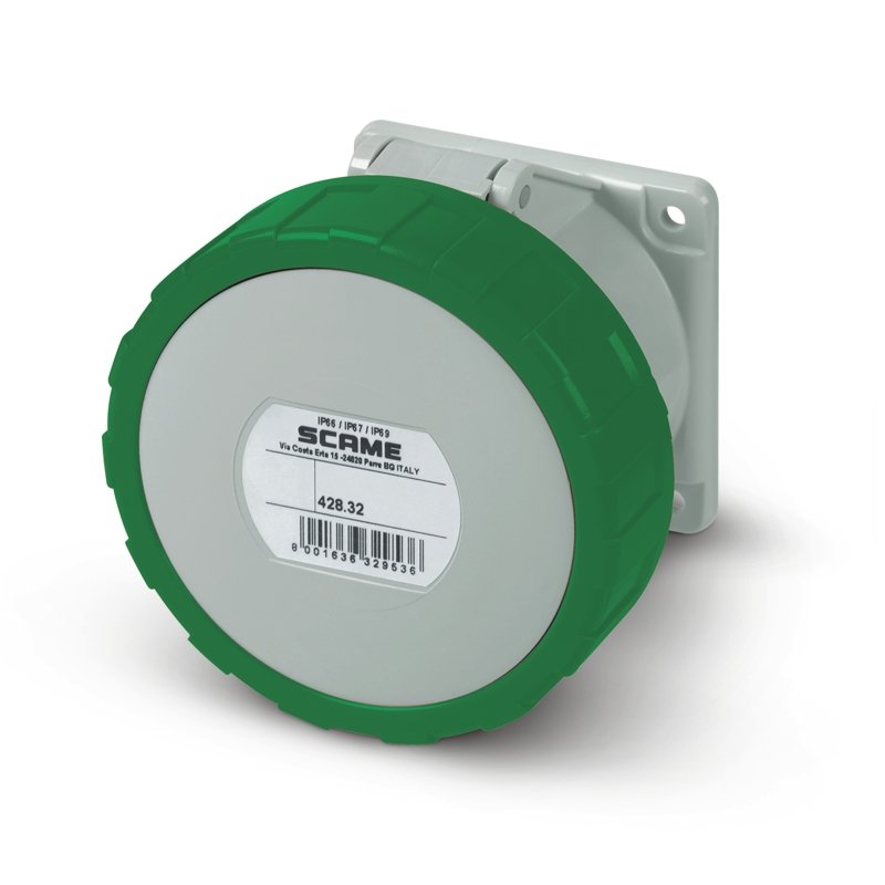 [Imagem do produto TOMADA DE EMBUTIR IP66/IP67 3P+N+T 32A 2H 428.32672 SCAME]