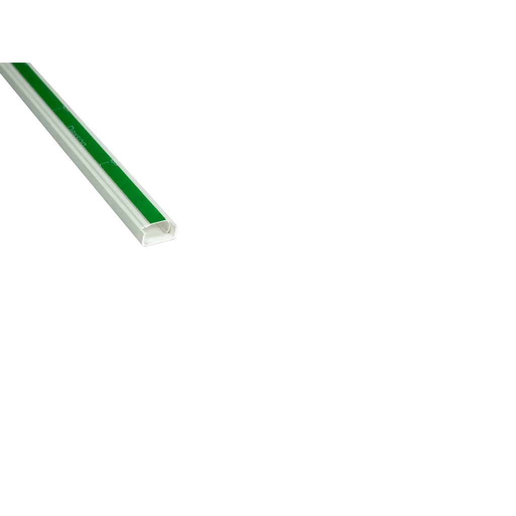 [Imagem CANALETA PARA SUPERFICIE DEXSON 13 X 7 MM BRANCA COM ADESIVO 2M DXN10031 SCHNEIDER]
