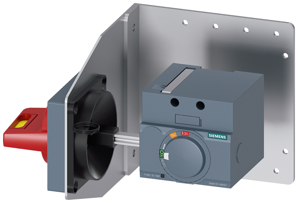ACIONAMENTO ROTATIVO DE PAREDE LATERAL DESLIGAMENTO DE EMERGÊNCIA IEC IP65 C 3VA91370PK57 SIEMENS