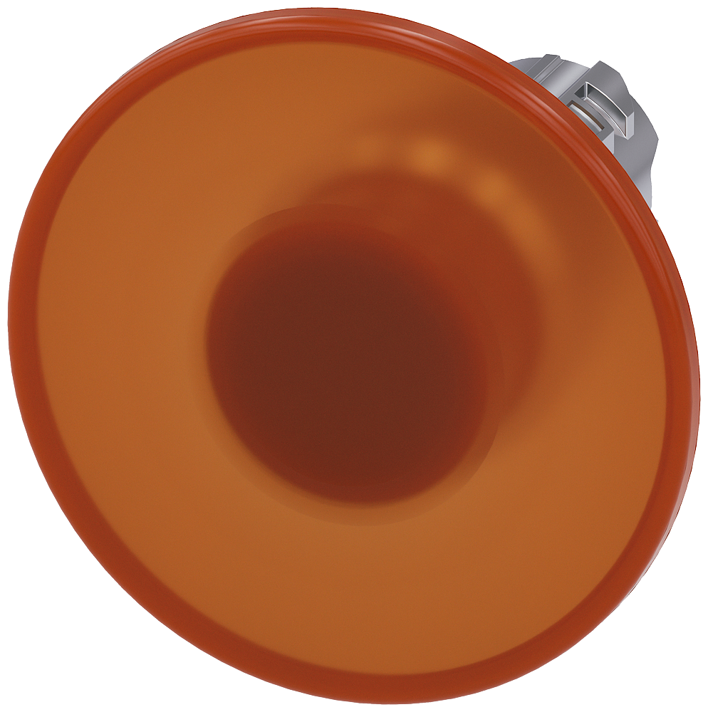 [Imagem do produto FRONTAL BOTÃO COGUMELO 60MM METÁLICO ILUMINADO ÂMBAR 3SU10511CD000AA0 SIEMENS]