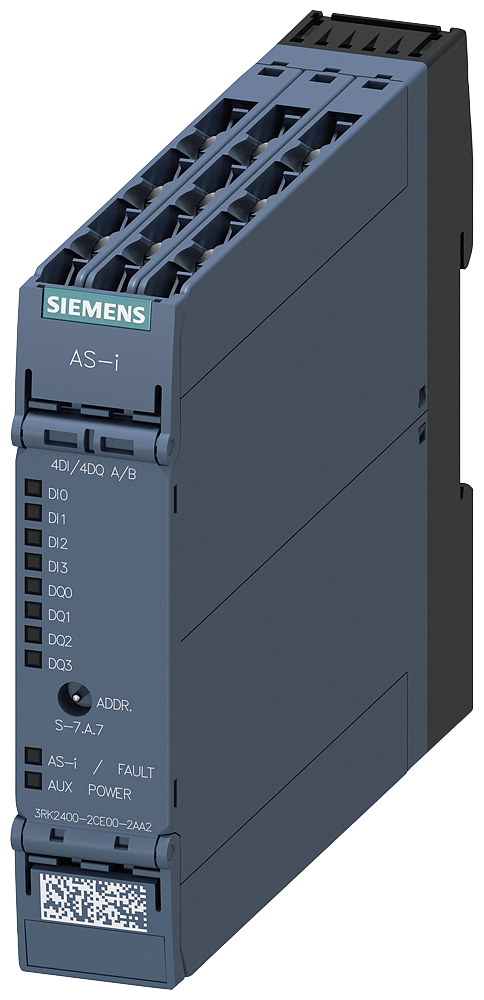 [Imagem do produto MODULO AS-I SLIMLINE 22.5MM 4E/4S. A/B 3RK24002CE002AA2 SIEMENS]