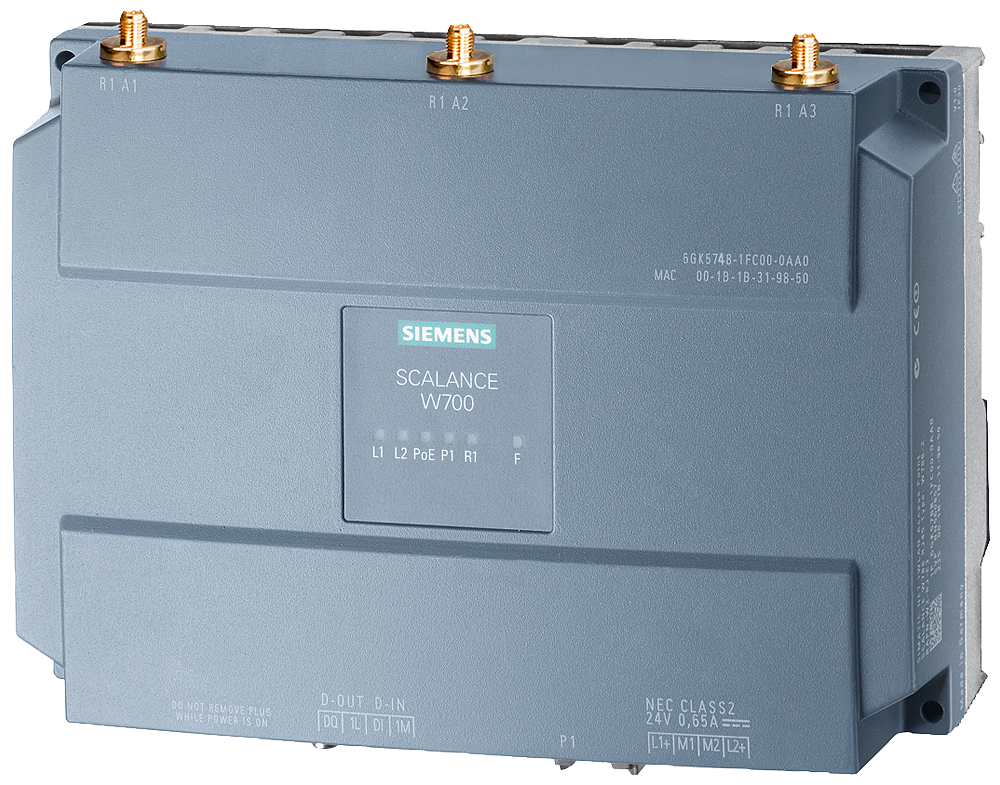 [Imagem do produto SCALANCE W748-1 RJ45 (802.11N 450MBITS) 6GK57481FC000AA0 SIEMENS]