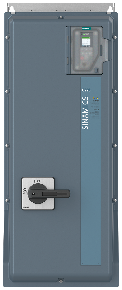 [Imagem do produto SINAMICS G220 3AC 380...415/440...500V 55KW/75CV IP55 / UL 12 6SL41130JP272FF0 SIEMENS]