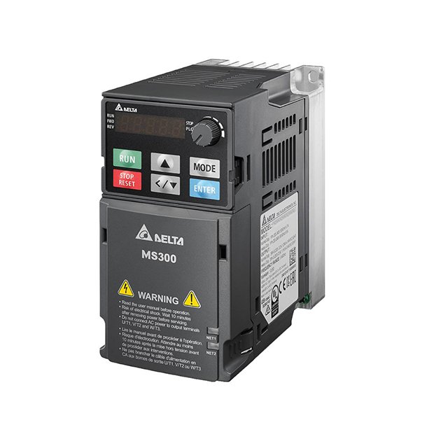 [Imagem INVERSOR DE FREQUÊNCIA TRIFÁSICO 0,4KW 1,8A 380/480V 50/60HZ VFD1A5MS43ANSAA DELTA AUTOMATION]