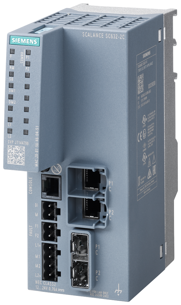 [Imagem SWITCH SCALANCE  SEGURANÇA INDUSTRIAL SC632-2C 6GK56322GS002AC2 SIEMENS]