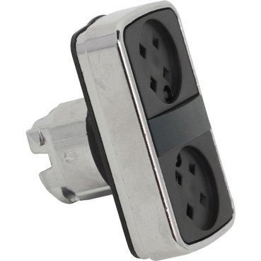 [Imagem CABEÇOTE PARA BOTÃO DUPLO Ø22MM METÁLICO RETORNO POR MOLA SEM PASTILHA ZB4BA79 SCHNEIDER]