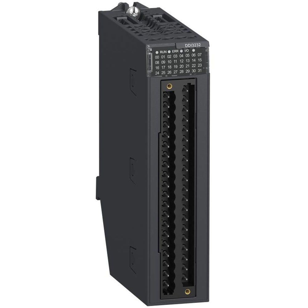 [Imagem do produto DISCRETE INPUT MODULE X80 32 INPUTS 12/24 V DC POSITIVE/NEGATIVE SEVERE BMXDDI3232H SCHNEIDER]