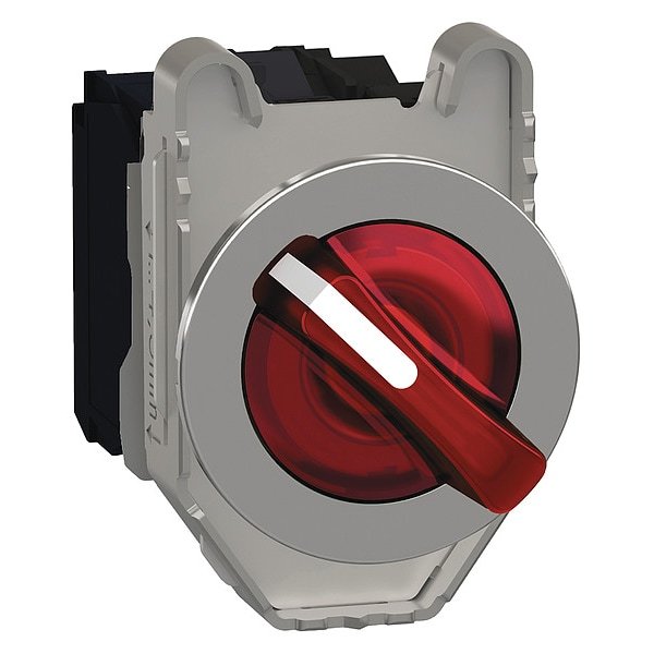 [Imagem CHAVE SELETORA LUMINOSA FACEADA Ø30MM METÁLICA 2 POSIÇÕES FIXAS VERMELHA NA+NF 110...120VAC XB4FK124G5 SCHNEIDER]