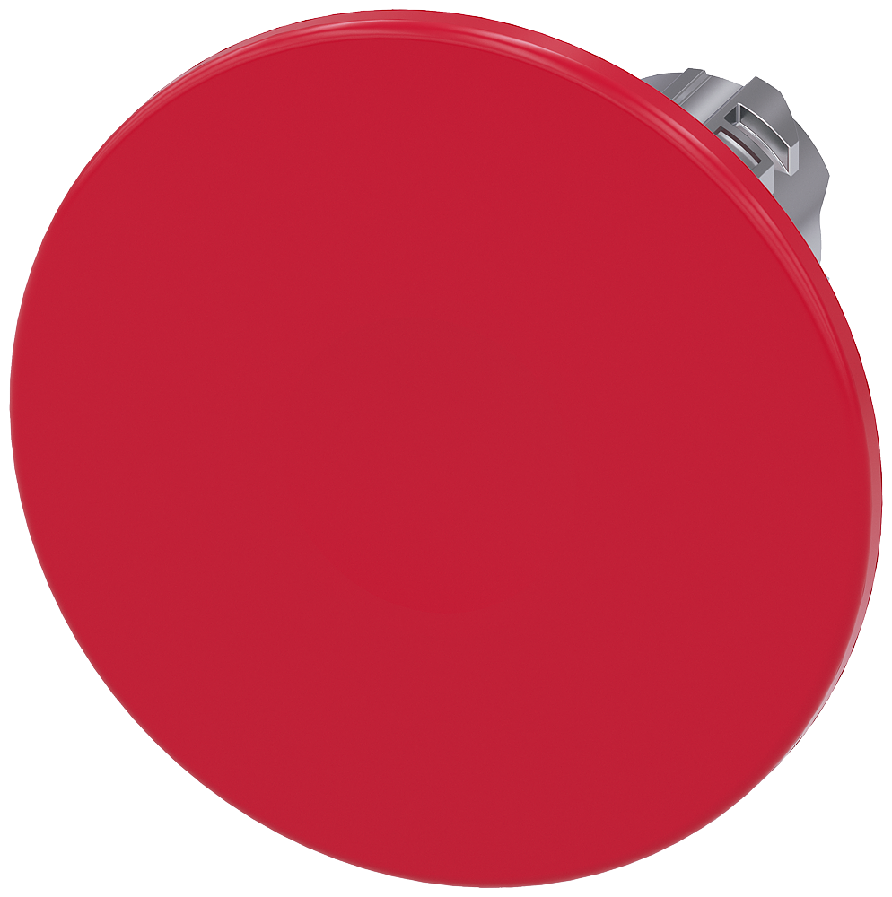 BOTÃO TIPO COGUMELO 22 MM REDONDO METAL DE ALTO BRILHO VERMELHO 60 MM 3SU10501CA200AA0-ZY15 SIEMENS