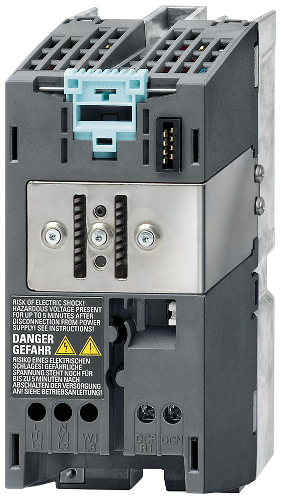 [Imagem MÓDULO DE POTÊNCIA MONOFÁSICO 0,37KW 2,3A 200/240V 47/63HZ SINAMICS S120 PM340 6SL32101SB123AA0 SIEMENS]