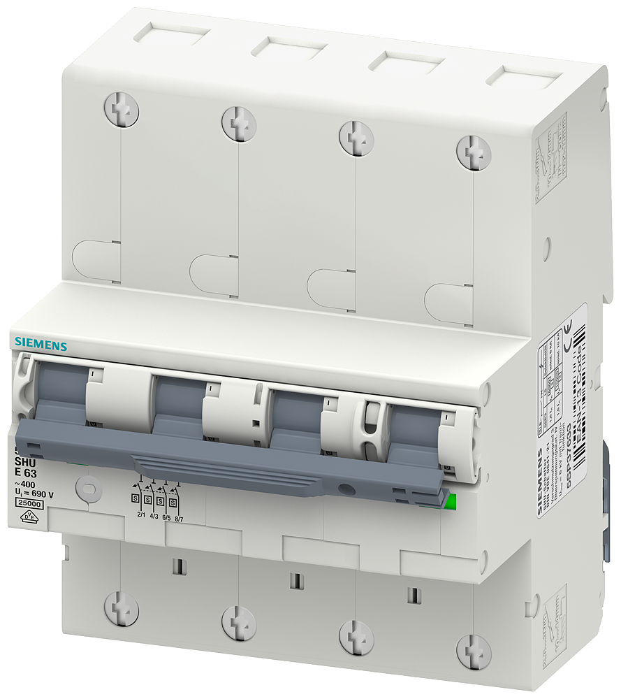 DISJUNTOR DE POTÊNCIA PRINCIPAL (SHU) 4 POLOS E 35 400 V 5SP34353 SIEMENS